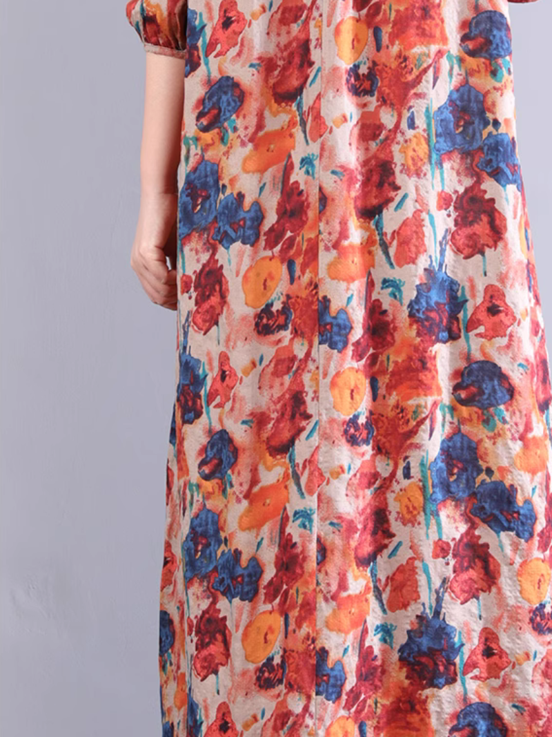 Women’s Lightweight Floral Summer A-Line Dress