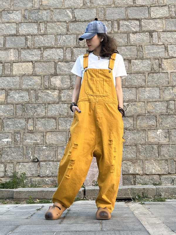 Women's Yellow Dungaree