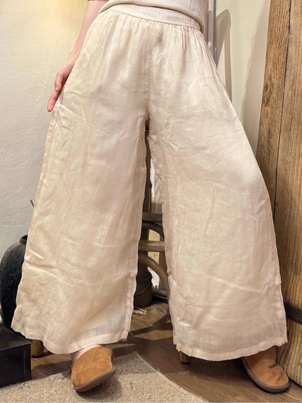 Women's Apricot while the double-layered structure Bottom