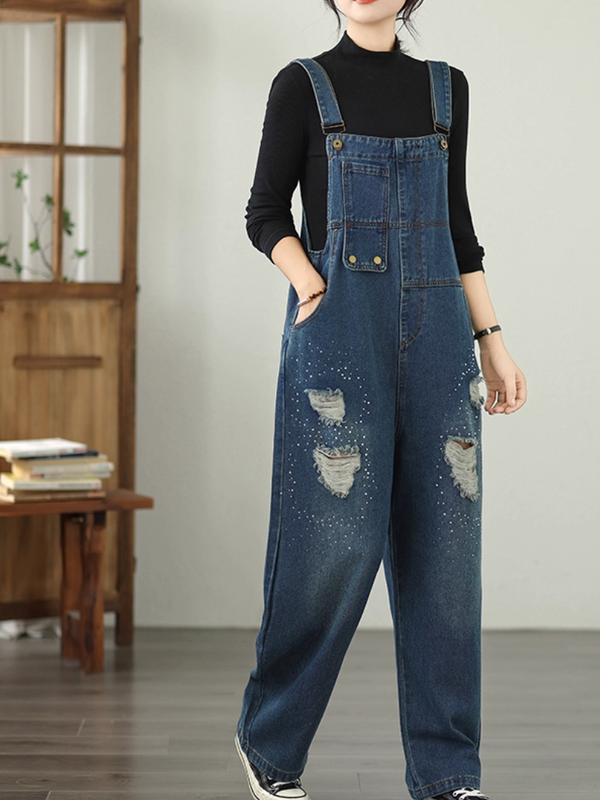 Women's Dark Blue Dungaree