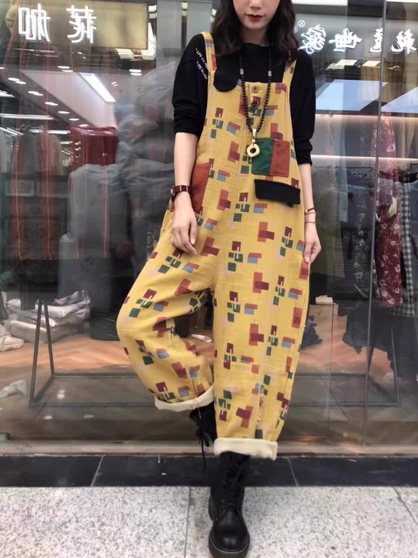 Women's Yellow Colored Overall
