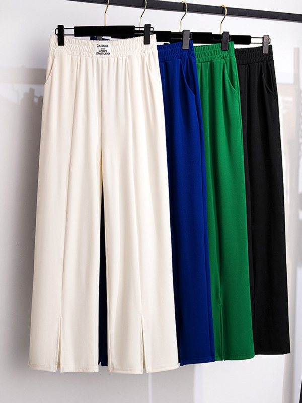 women's ice silk trousers pants
