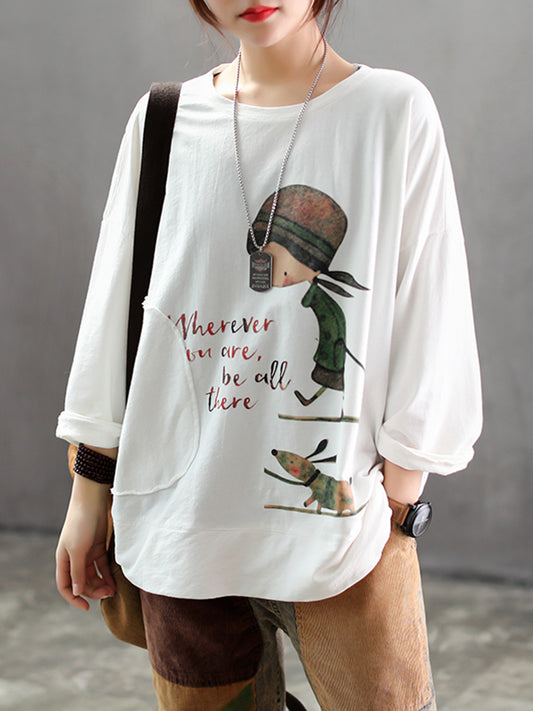 Eva Trends Jodie Stylish Vintage Cartoon Women's Top