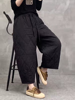 Diamond Styish Pants for Women | Warm Loose Wide-Leg Cotton Pants
