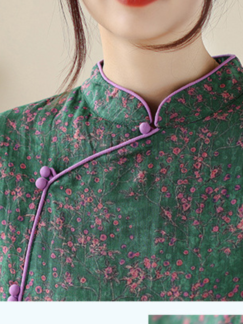 Women's Stand collar Midi Dress