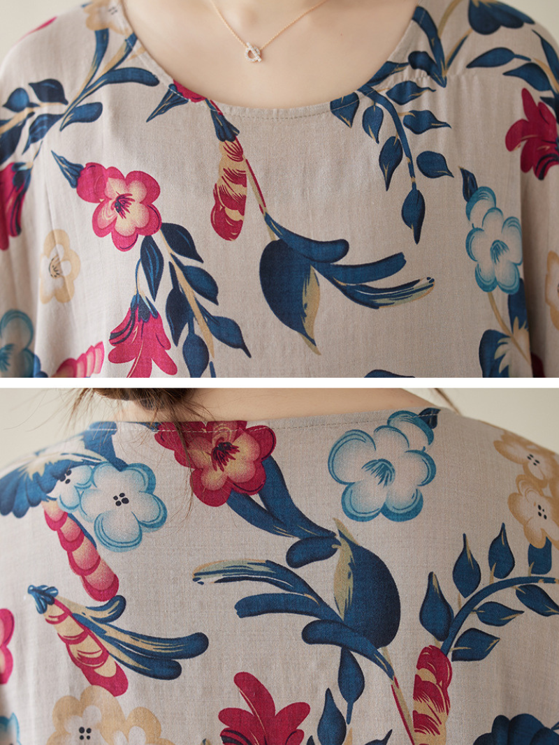 Round neck dress for women