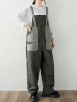 Breezy Women's Summer Wear Loose Large Pockets Dungarees | Eva Trends