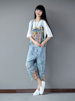 Chic & Casual Printed Denim Overall for Women | Eva Trends