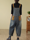 Women's Summer Comfortable Plus Size Printed Overalls Dungarees