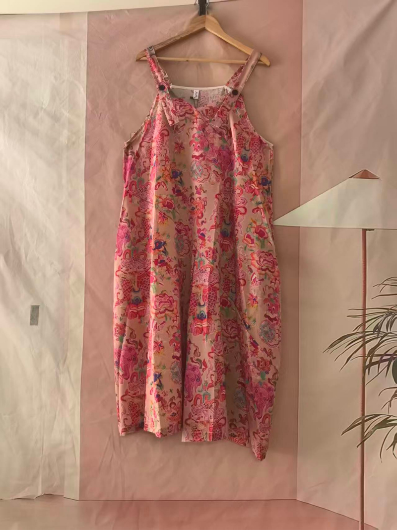 Dungaree globalement léger de l'été des femmes imprimé en liberté globale