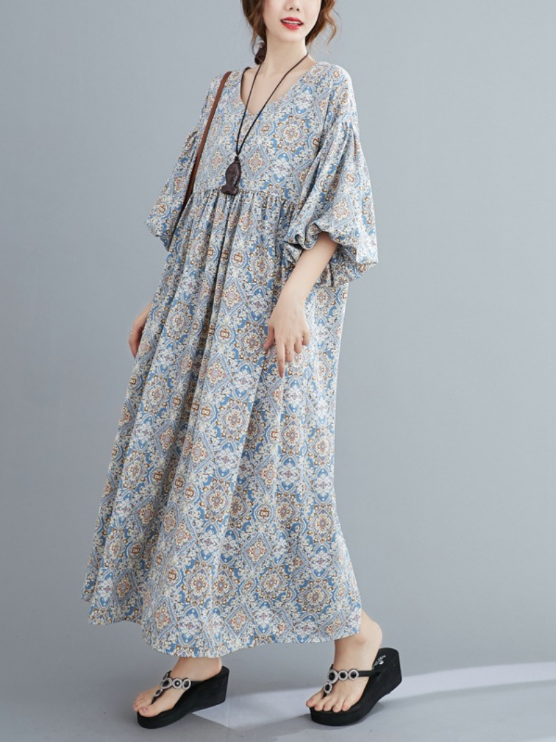Flowy smock dress for women