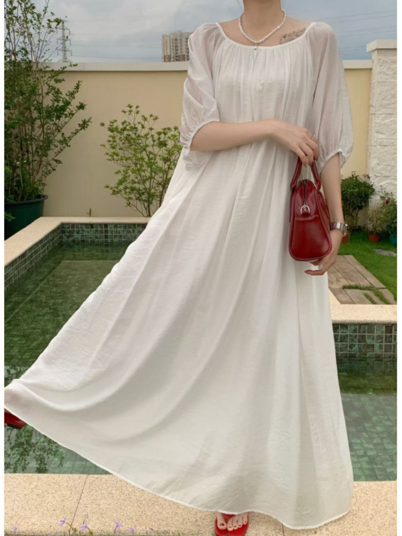 Women's White Loose Dress