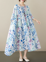 Women's Blue Smock Dress
