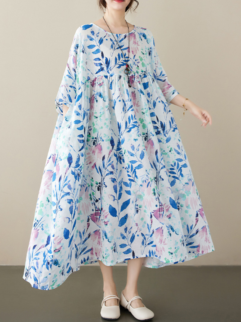 Women's Blue Smock Dress