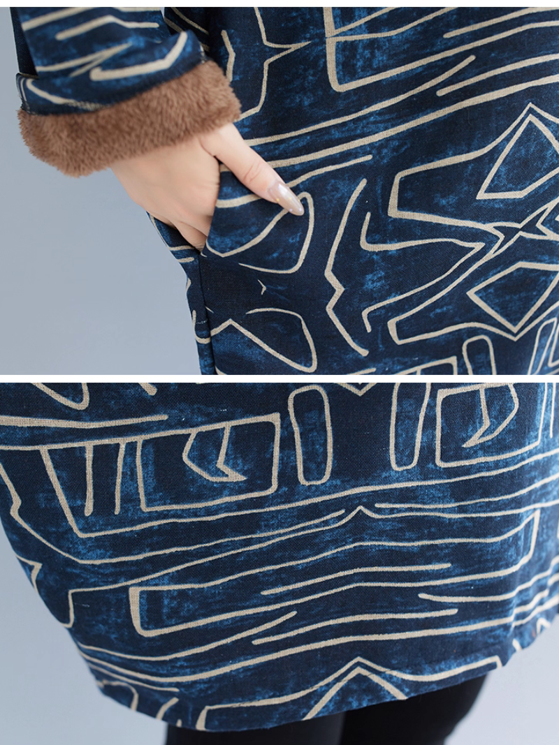 Artful Cotton Sweatshirt Dress with Cowl Neck and Plush Warmth