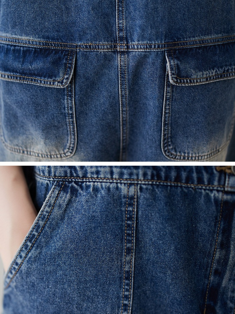 Women's Pocket Style Short Dungarees