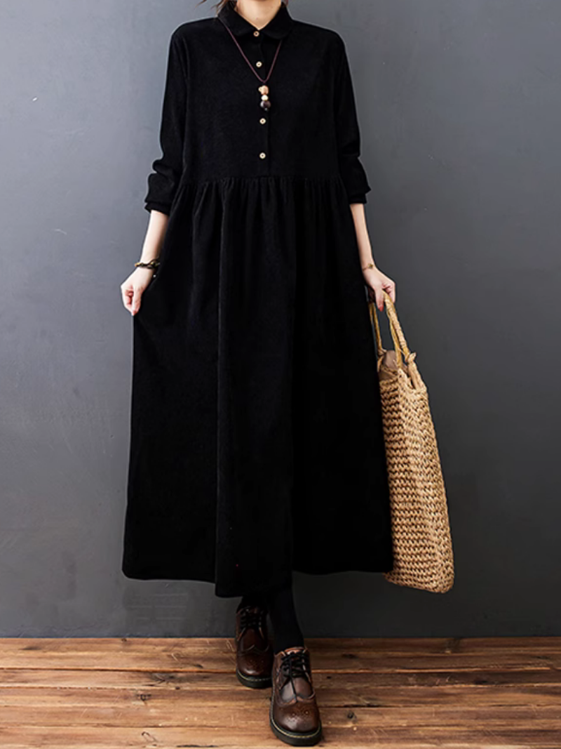 Women's Black A-Line Dress