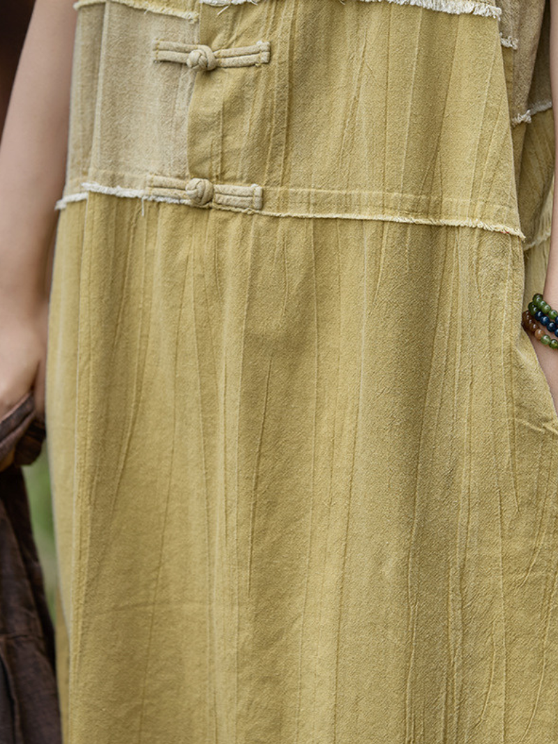 Women's side pockets a-line dresss