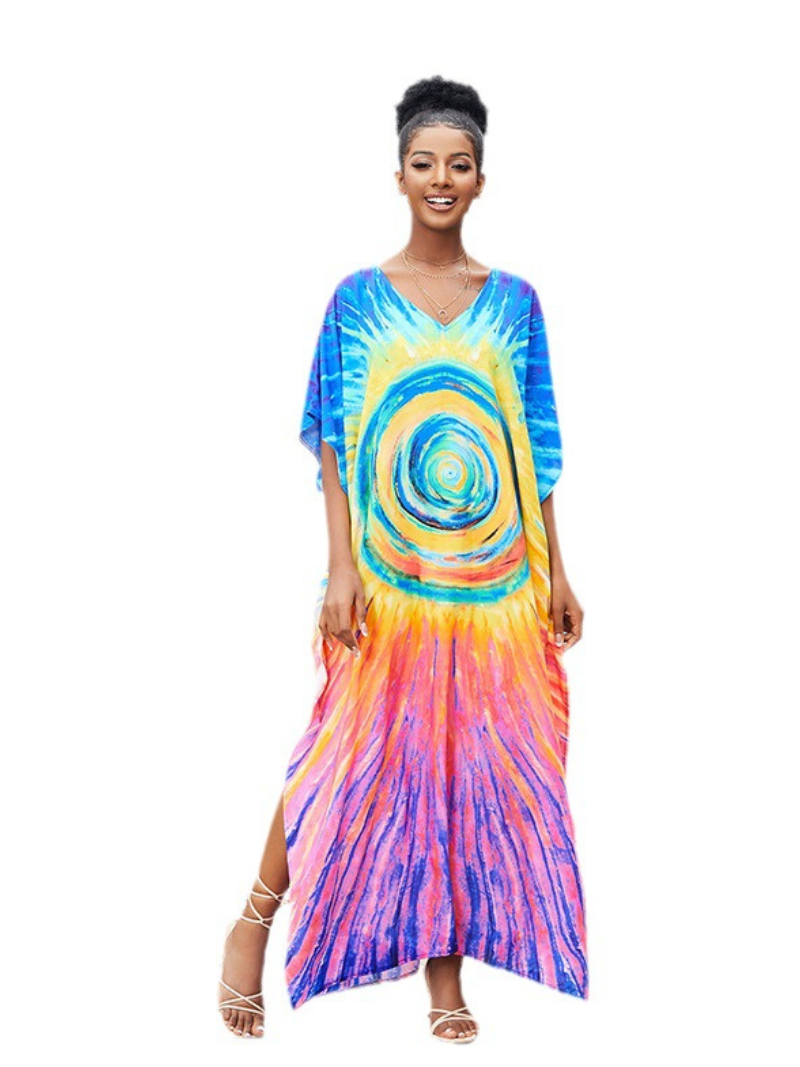 Women's V-Neck Kaftan Dress