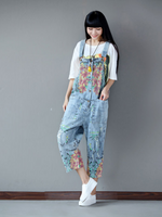 Chic & Casual Printed Denim Overall for Women | Eva Trends