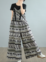 Trendy Printed Loose Overalls Jumpsuit for Women | Eva Trends