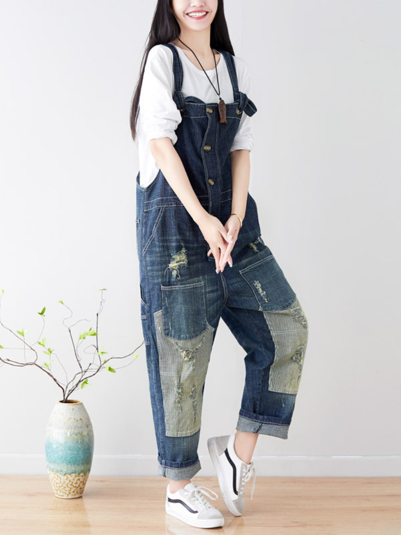 Women's Cotton Overalls Dungarees 