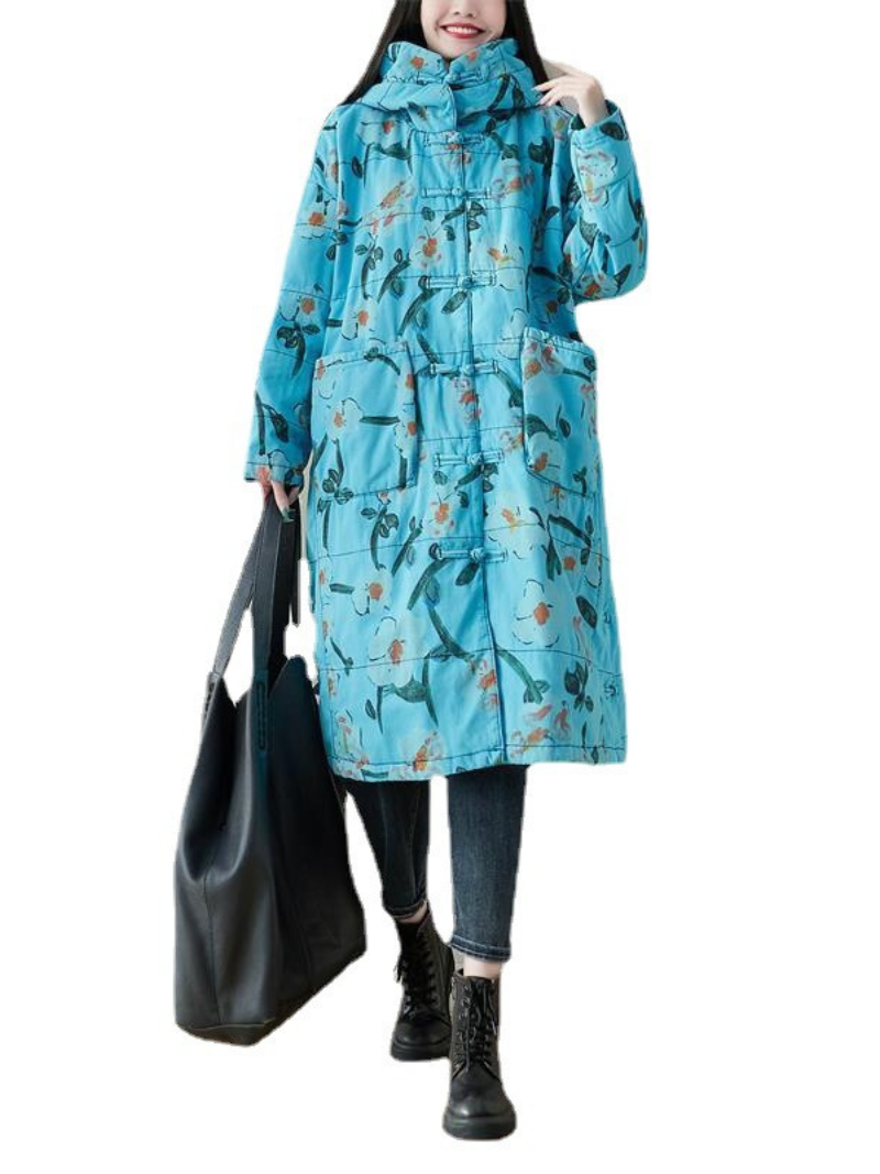  Women's Blue Hooded Jacket