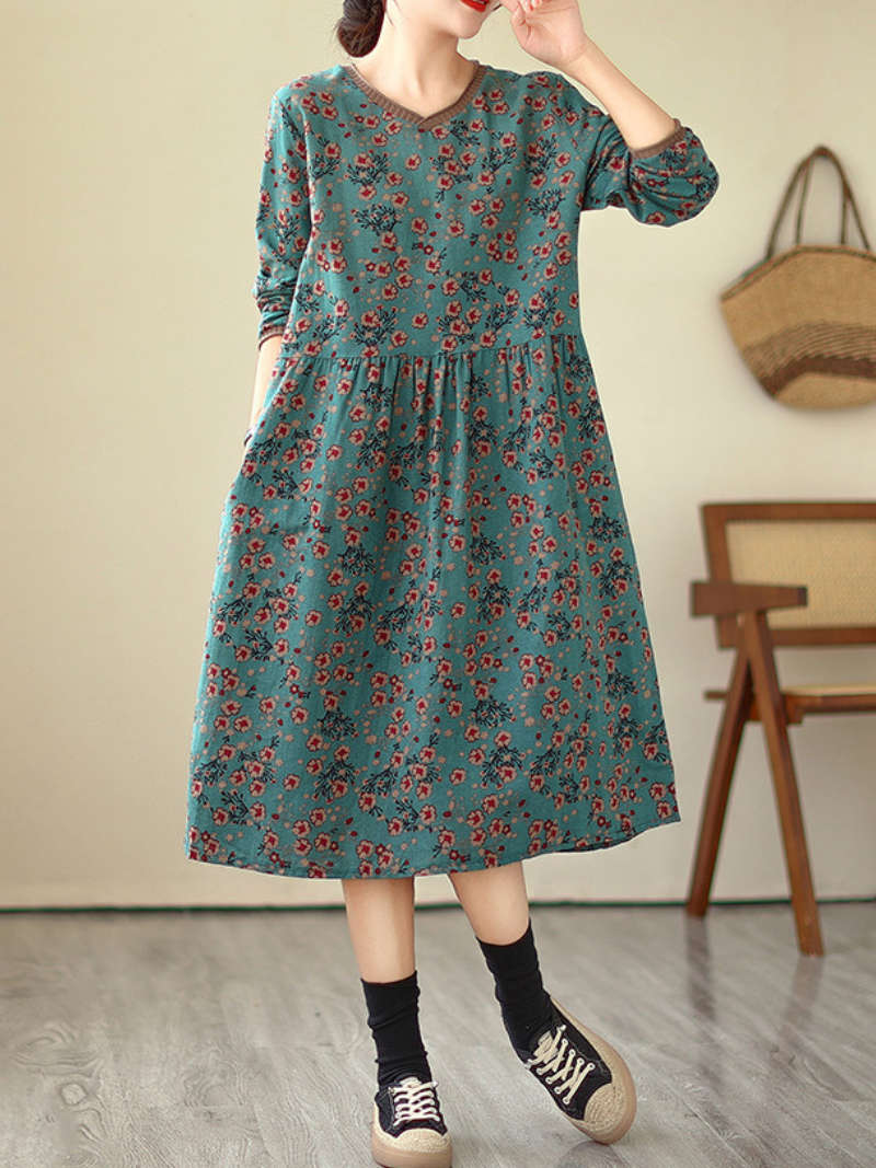 midi smocked dress for women