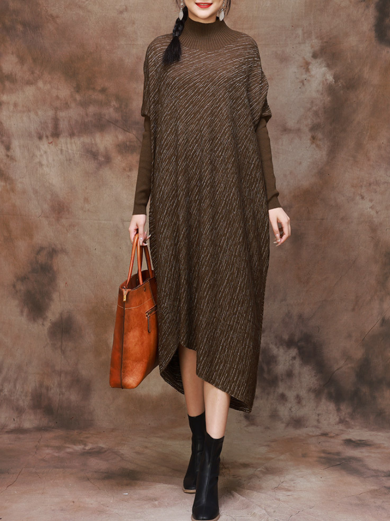  Women's Coffee Midi Dress