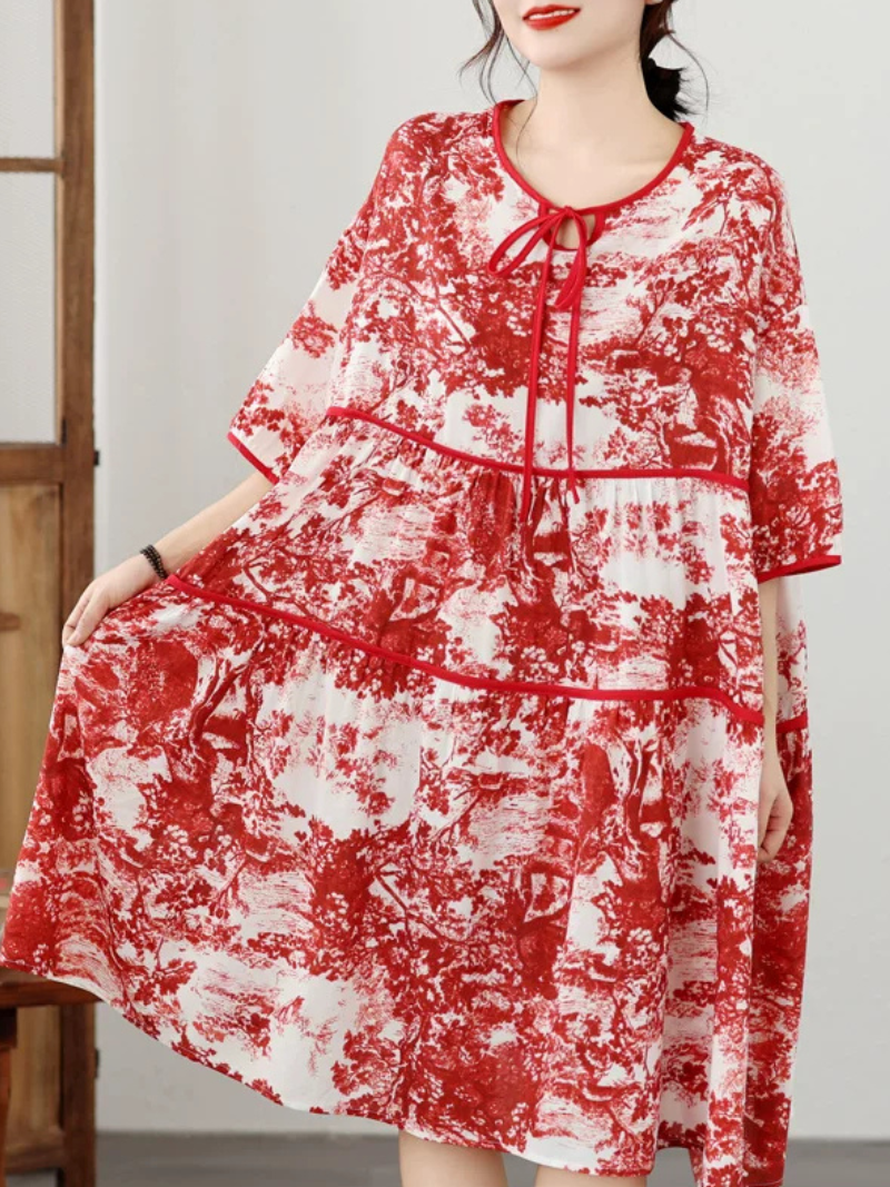 Sunlit Weekend Cotton Linen Dress — Effortless Fit for Garden Parties
