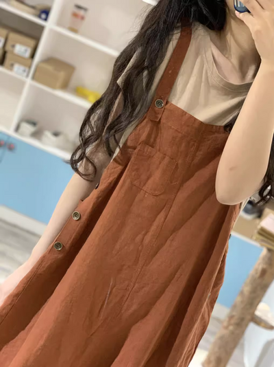 Women's Summer Comfort and Stylish Solid Color Overalls Dungarees