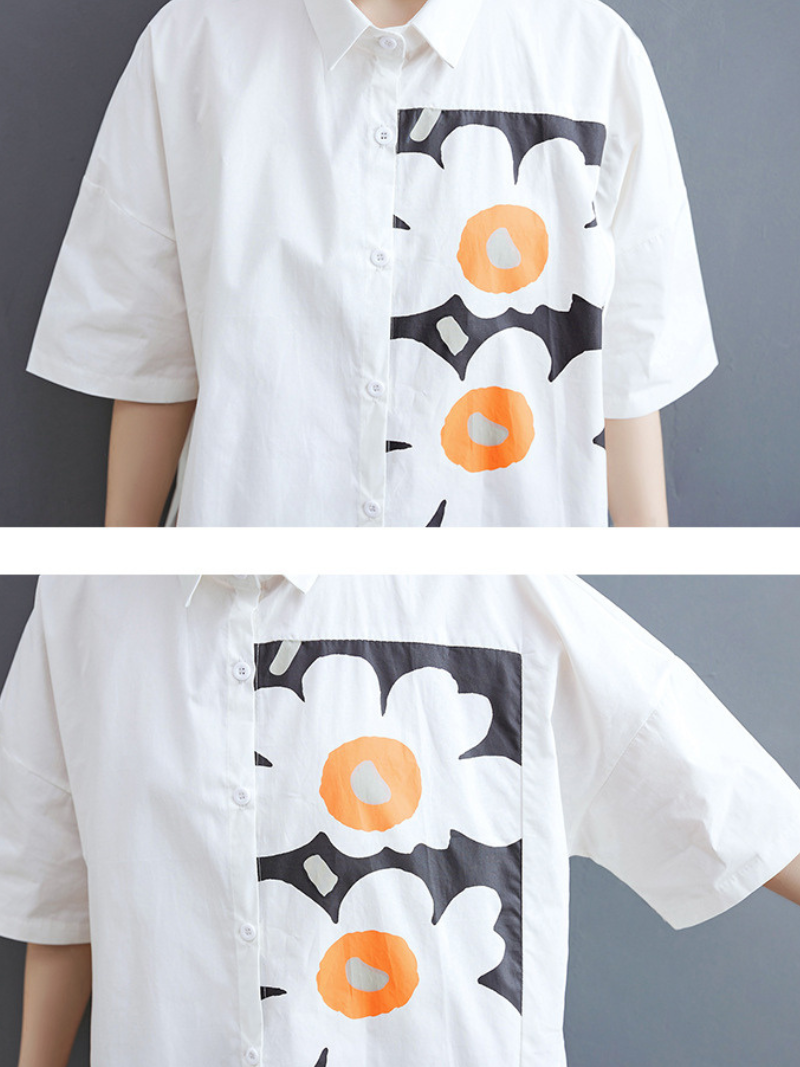 Chemise à imprimé florale à la mode et réconfort