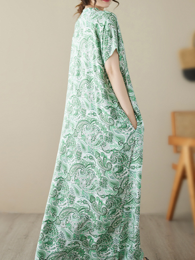 Women's Green Kaftan Dress