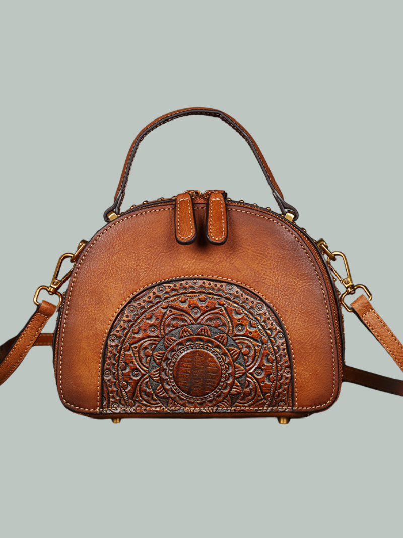 Brown women's Leather Bag