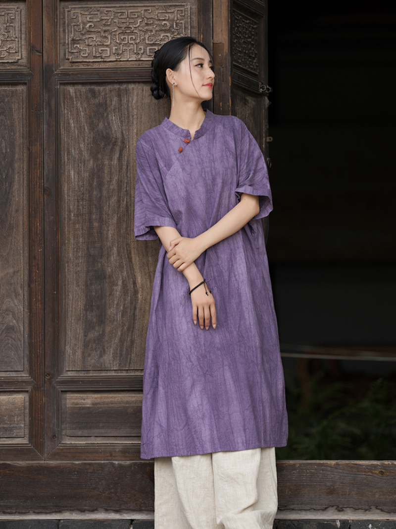 Women's purple traditional  Short Sleeves 
