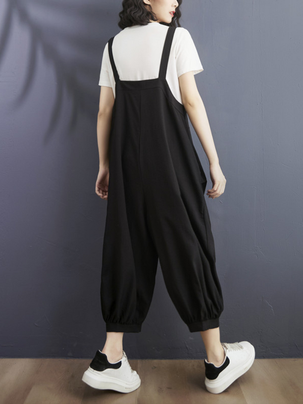Edle und gemütliche Baggy-Latzhose im Boho-Stil für Damen 