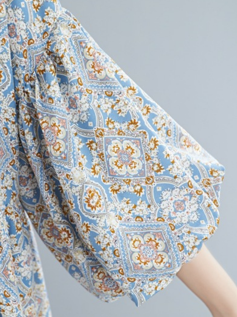 Elastic sleeves dress