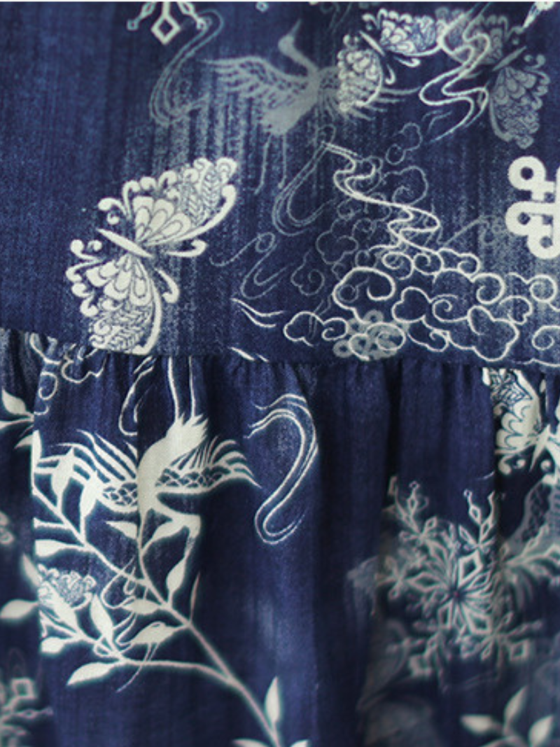 Women's Blue A-Line Dress