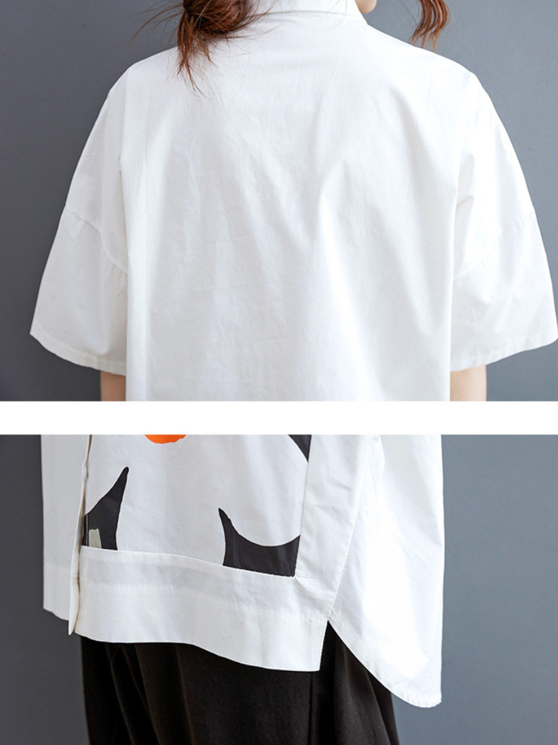 Chemise à imprimé florale à la mode et réconfort