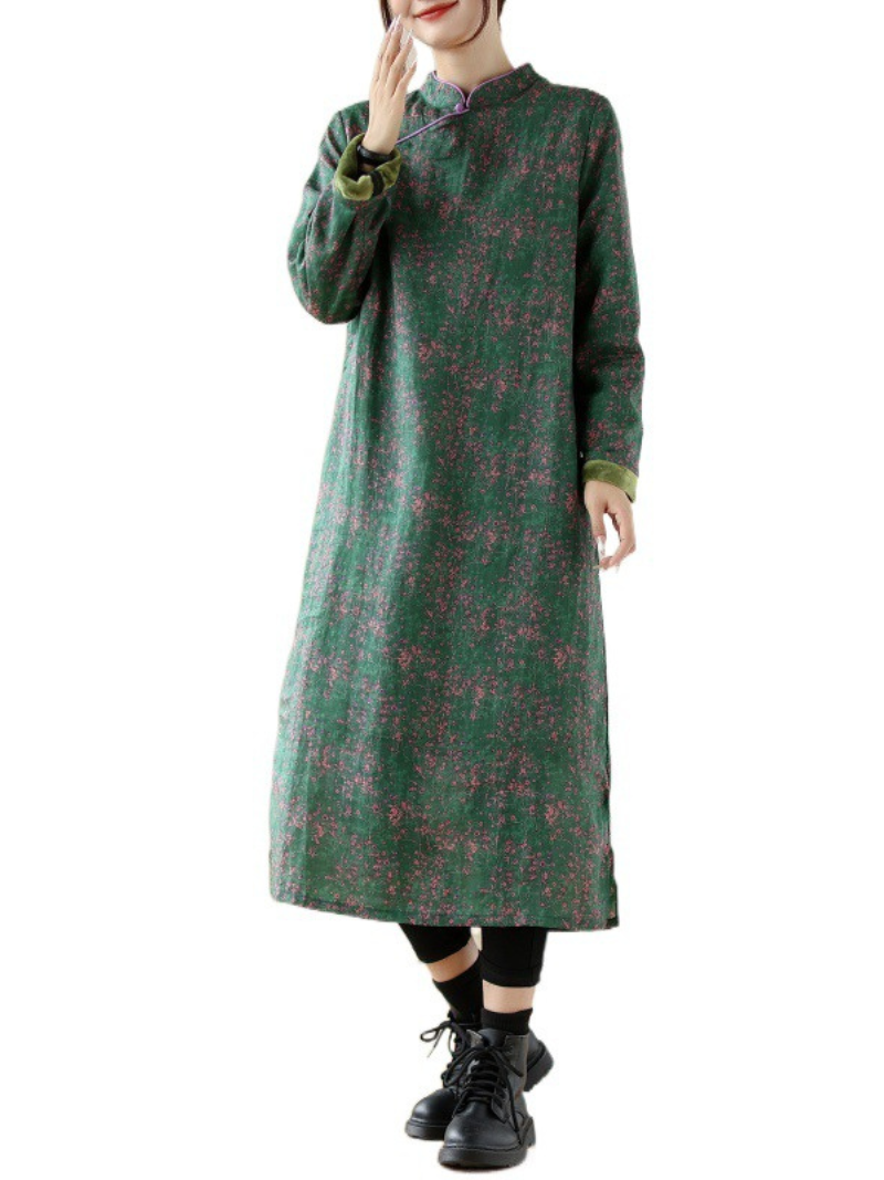 Women's Side Pockets Midi Dress