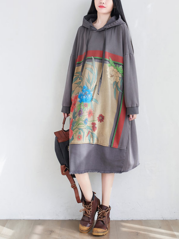  Women's  Hooded Dress