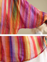 Womens Stylish Rainbow Shirt Top