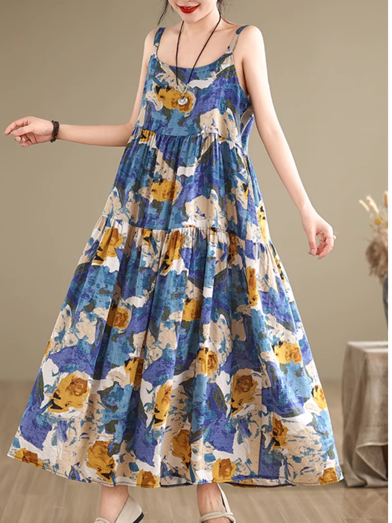 Summer Sunny-Day Style Printed A-Line