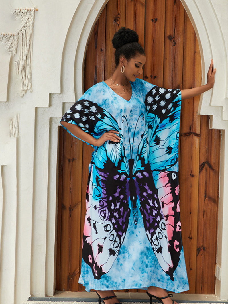 Women's Butterfly Kaftan Dress