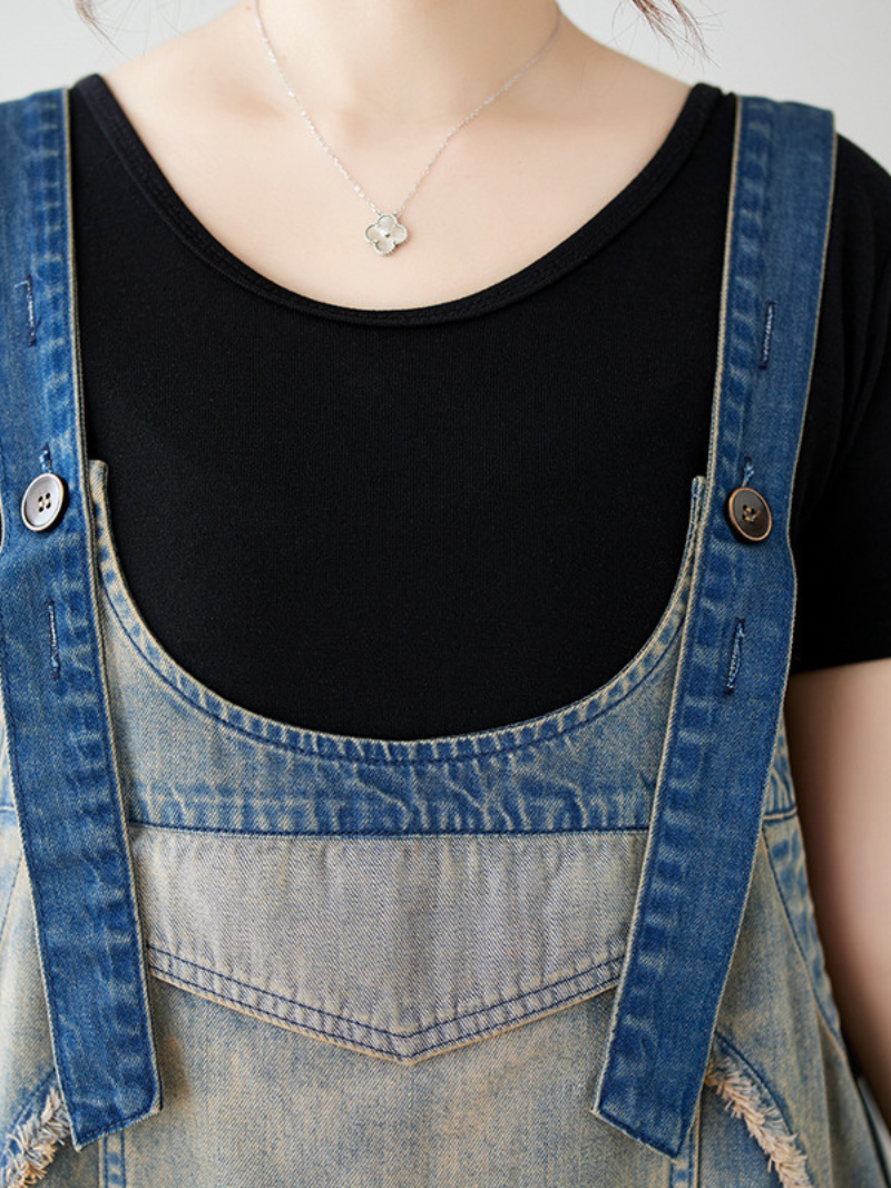 Women's Button up Dungarees
