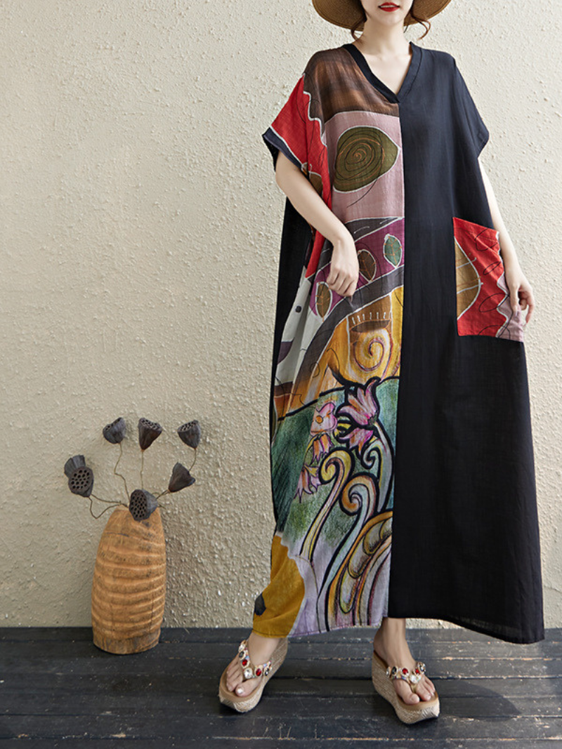 Robe de Kaftan imprimée avant la tendance d'été des femmes