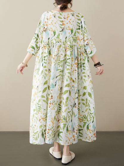 Women's Green Smock Dress