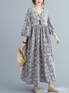 Women's Stylish Spring and Summer Printed Smock Dress