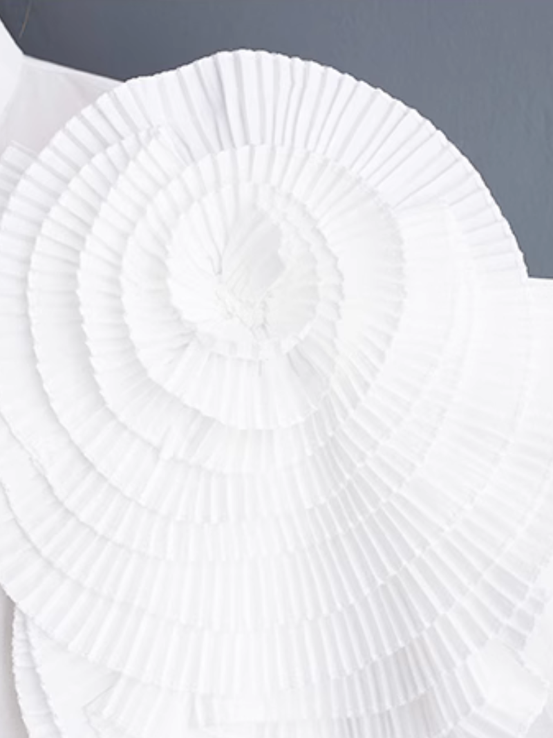 Fleur de fleur d'été élégante manche en vrac