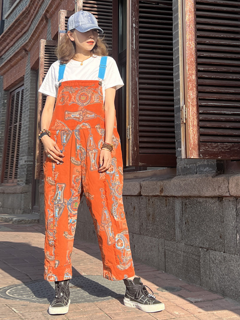 Women's Orange Dungaree